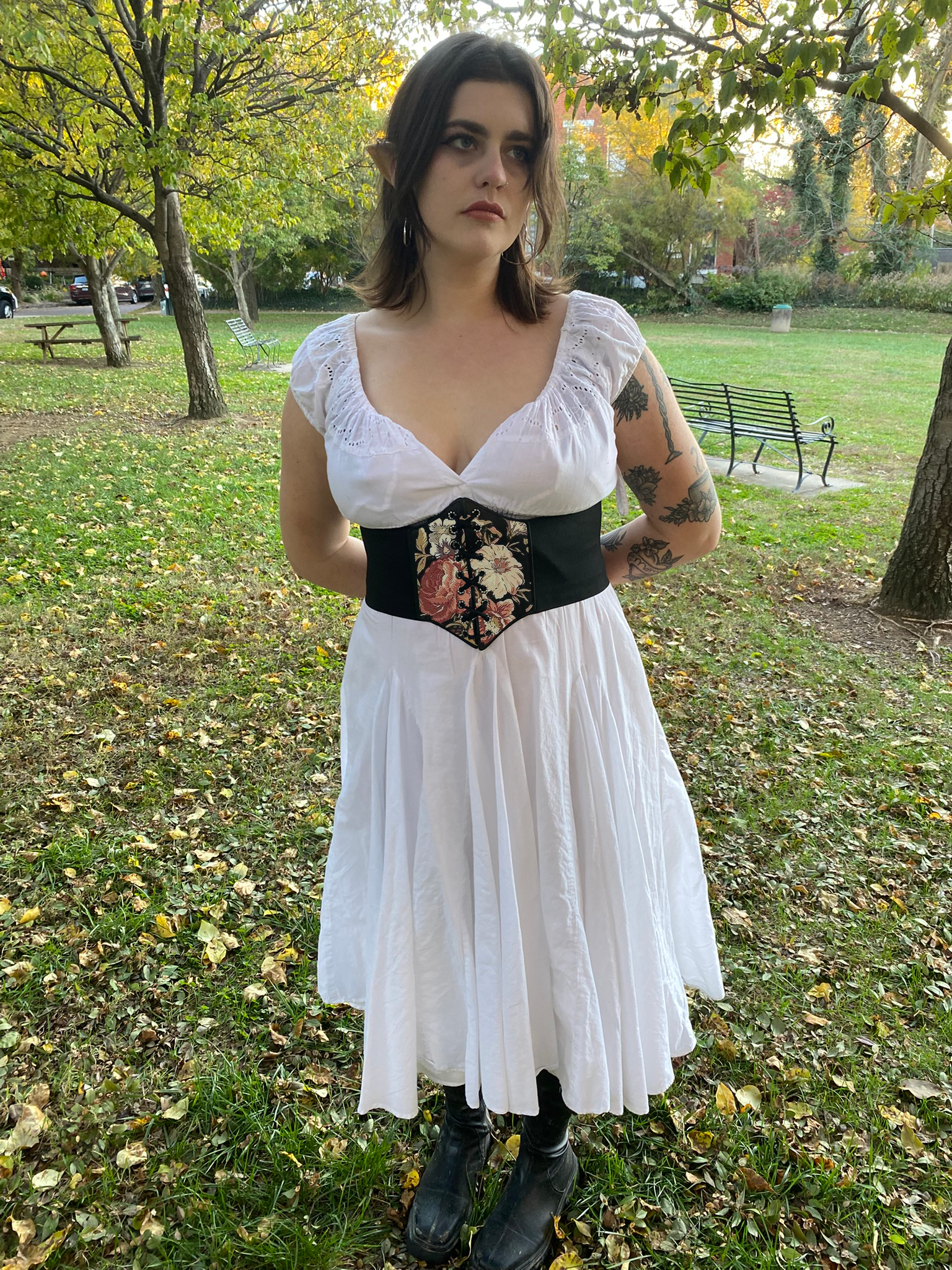 Full look: rosewood corset